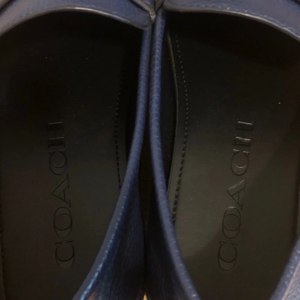 Men Coach Mott driver slip ons size 9.5D In navy